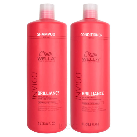 Wella Invigo Brilliance Color Protection Shampoo & Conditioner Set 33.8 oz Normal 2piece