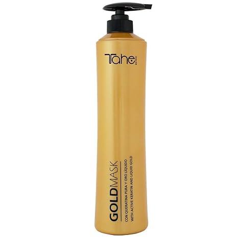 TAHE Botanic Retail Kit Keratin Gold Shampoo 33.8oz/1000ml. & Tahe Gold Mask 33.8oz/1000ml. & Keratin Serum 1.1oz/30ml.