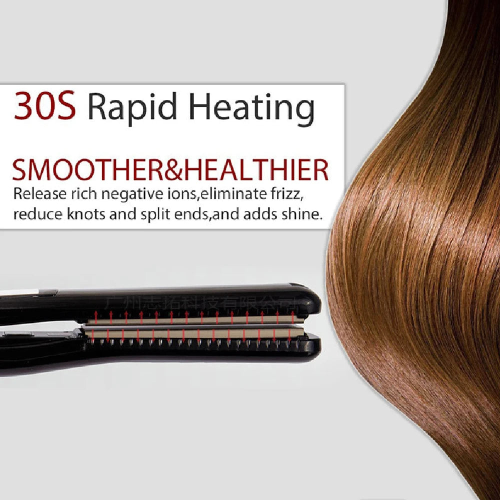 RUCHA Vibrating Hair Straightener Professional Titanium Plate Keratin Vibrate Massage 450F Flat Iron Fast Heating Hair Irons