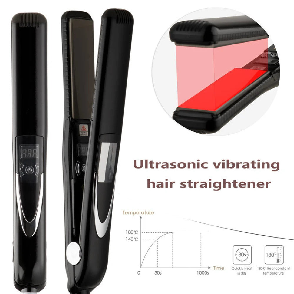 RUCHA Vibrating Hair Straightener Professional Titanium Plate Keratin Vibrate Massage 450F Flat Iron Fast Heating Hair Irons