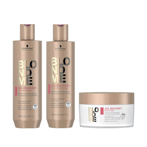 Schwarzkopf Blondme Shampoo, Conditioner, & Mask Trio Kit