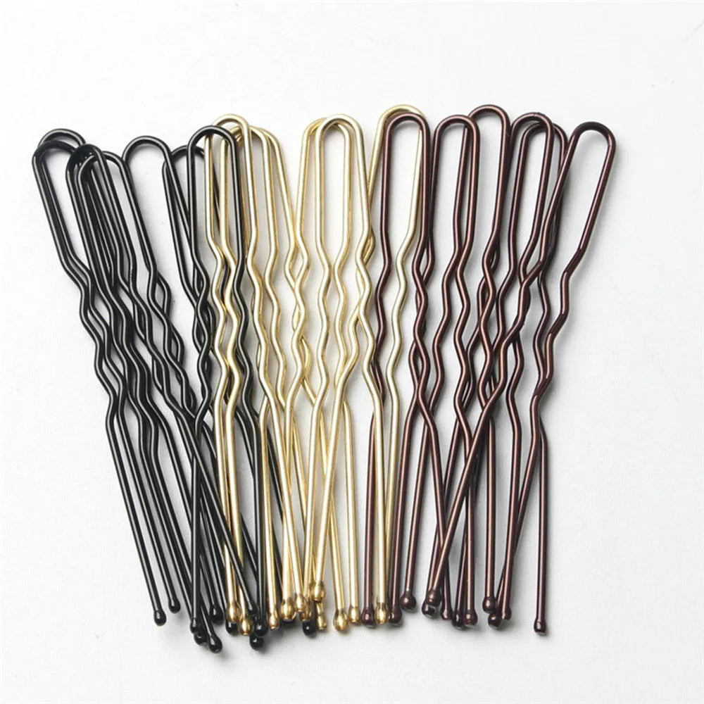 50 Pcs/Bag 6cm Hair Pins And Clips U Shaped Hairclip Bobby Pins For Women Girls Hairpins Bridal Hairstyle Tools Bun Hair Pin