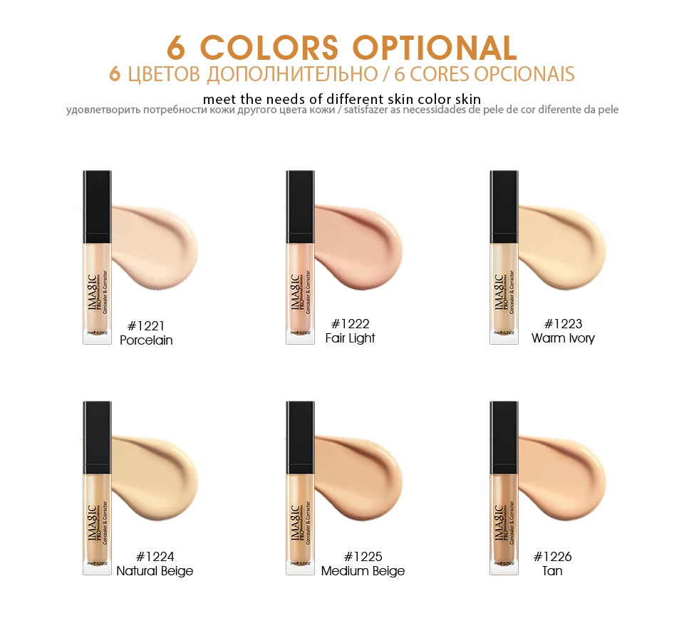 IMAGIC 6 color concealer makeup facial primer facial contour liquid concealer foundation eye make up