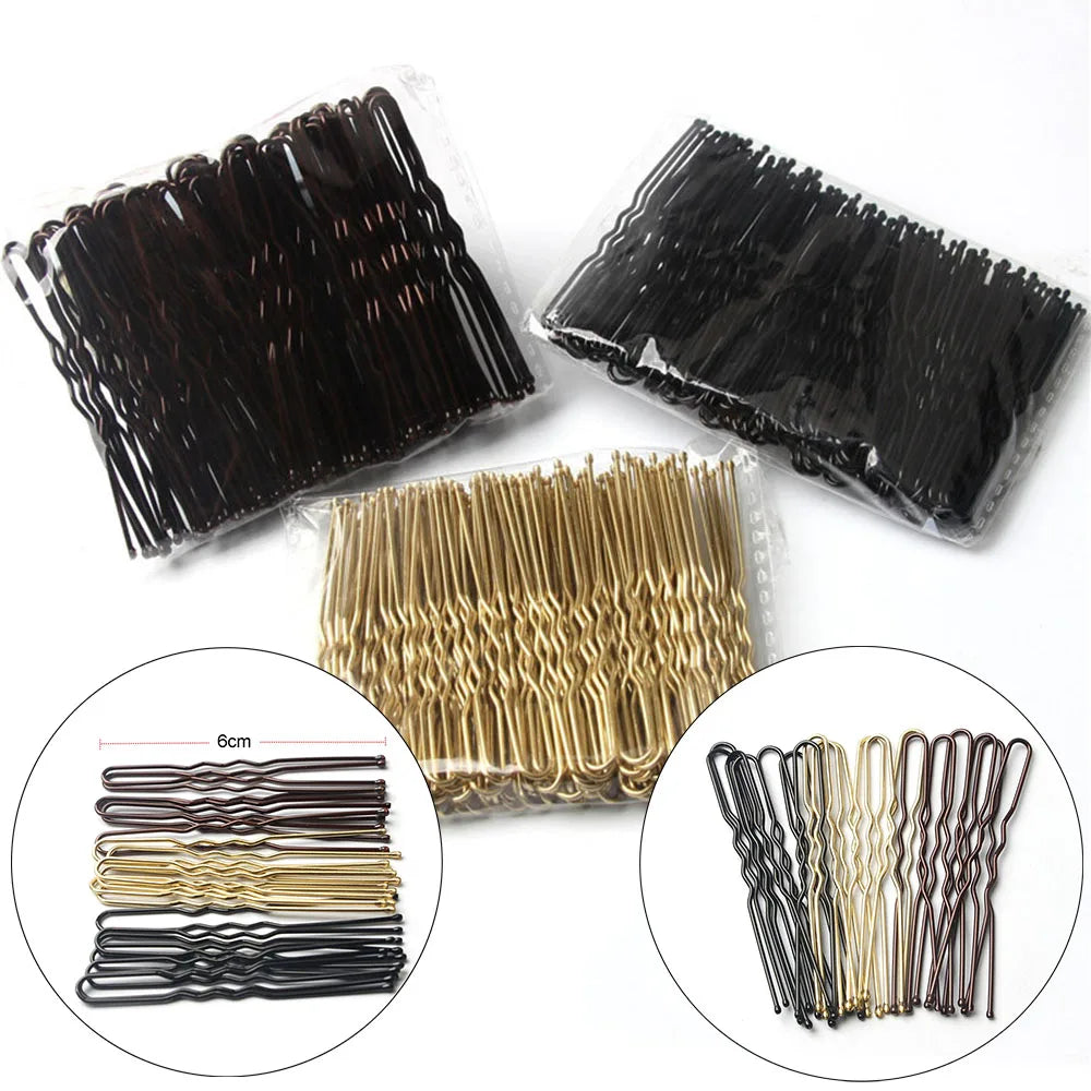 50 Pcs/Bag 6cm Hair Pins And Clips U Shaped Hairclip Bobby Pins For Women Girls Hairpins Bridal Hairstyle Tools Bun Hair Pin