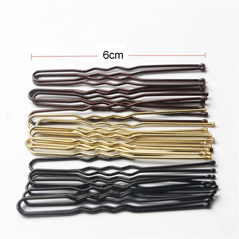 50 Pcs/Bag 6cm Hair Pins And Clips U Shaped Hairclip Bobby Pins For Women Girls Hairpins Bridal Hairstyle Tools Bun Hair Pin