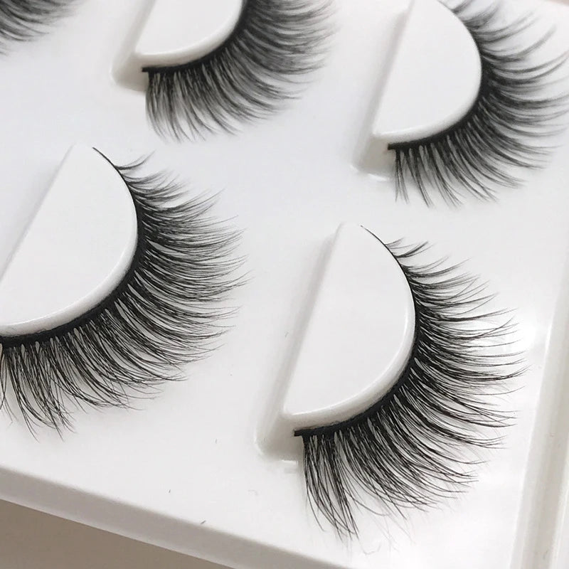 SHIDISHANGPIN 3 pairs 29 styles False Eyelashes Natural Long 3D Faux Mink Hair Soft  Fluffy Wispy Handmade Lashes Eye Maquiagem