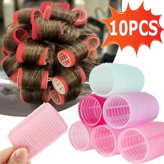 1/5/10PCS Hair Rollers Self-Grip Holding Self-Adhesive Air Bangs Curling Roller Natural Curlers No Heat DIY Curling Styling Tool