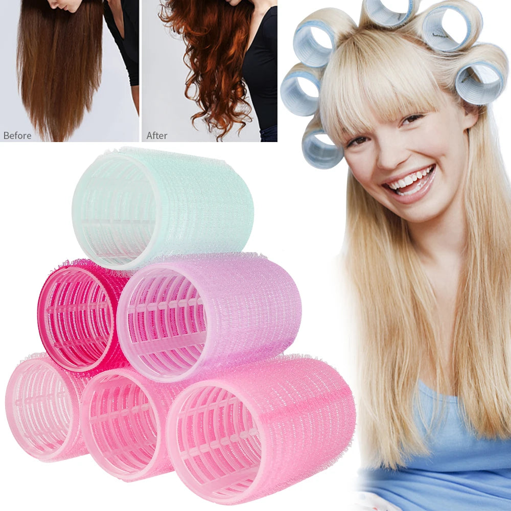 1/5/10PCS Hair Rollers Self-Grip Holding Self-Adhesive Air Bangs Curling Roller Natural Curlers No Heat DIY Curling Styling Tool