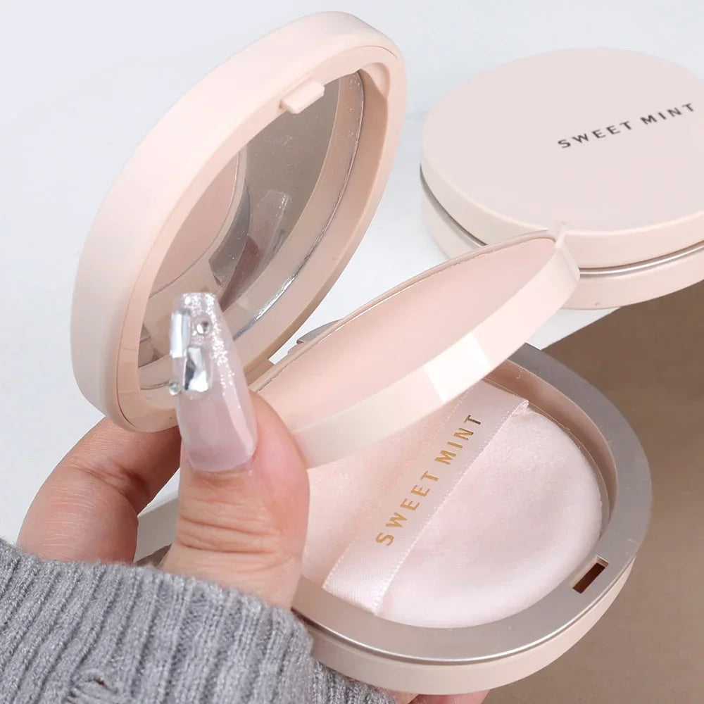 Transparent Pressed Powder Waterproof Lasting Oil Control Full Coverage Face Compact Setting Powder Makeup Foundation Cosmetics