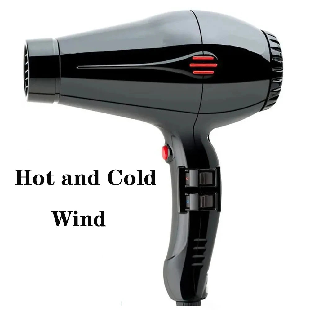 Compact Professional Hair Dryer 2000W Blower with Concentrator 2 Speed 3 Heat Settings Cool Shut Button Lightweight Strong Winds