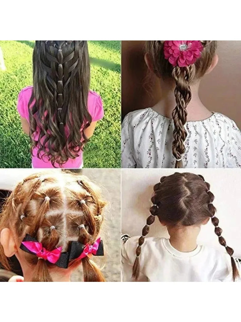 800~1000Pcs Girls Elastic Transparent Rubber Bands Hair Band Girls Ponytail Holder Hair Ties Bridal Hairbands Hair Accessories