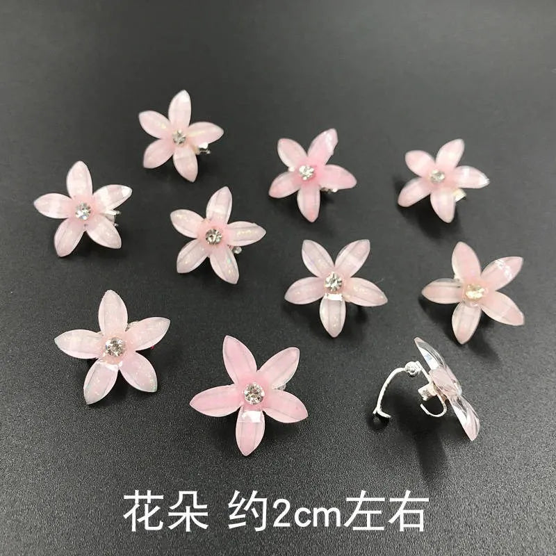 10PCS/Lot Wedding Bridal Hair Claws Girls Small Cute Crystal Flowers Metal Hair Clips Women Mini Headwear Hair Accessories