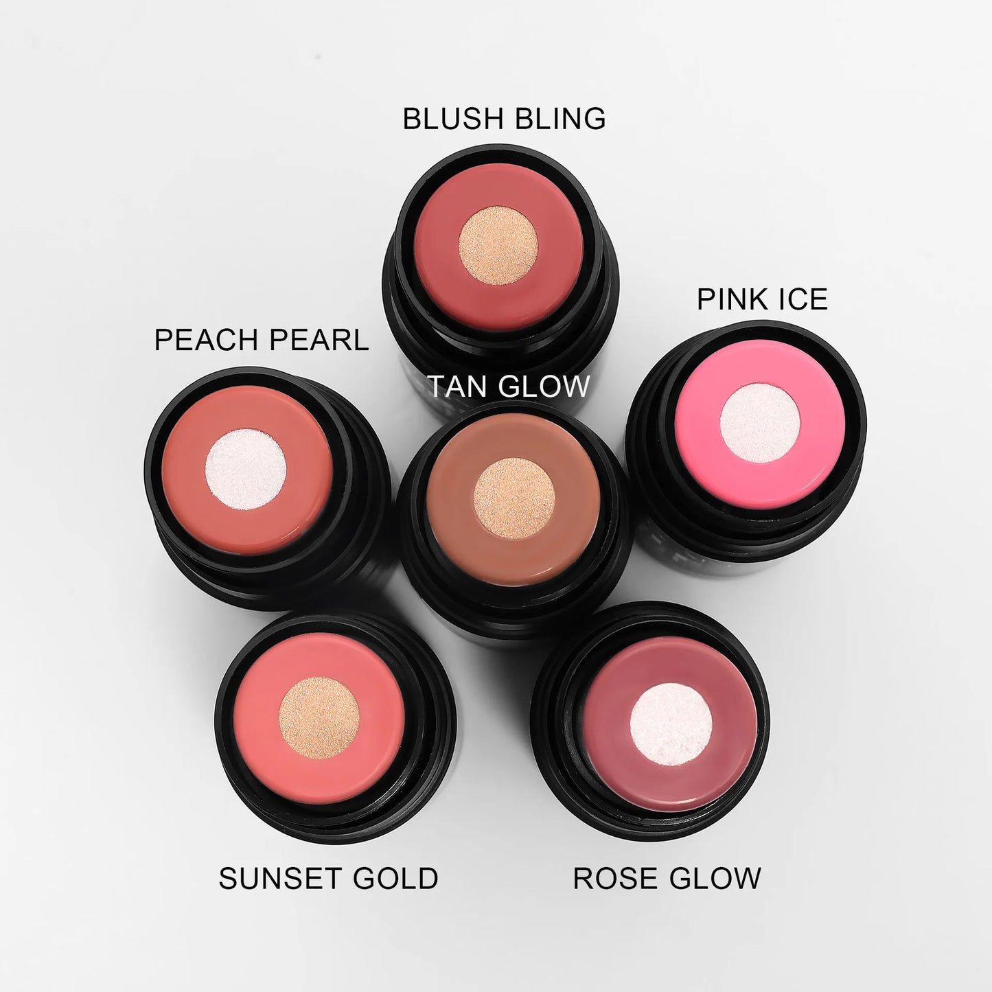 Blush&Highlighting Stick 2 in 1 Face Brightening Blusher Stick Rouge Face Blush Stick Cream Moisturize Face Illuminator Makeup