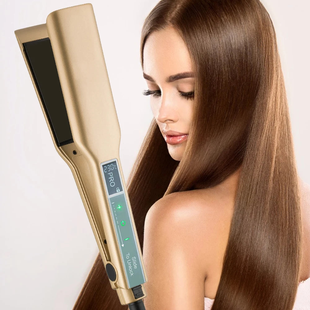 Hair Straightener Titanium Plate Flat Irons Professional Keratin Treatment 450°F / 230°C Salon Hair Styling Tools Dual Voltage