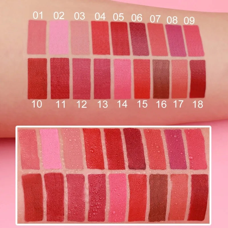 18 Colors Matte Lipstick Pen Soft Silky Velvet Lip Liner Pencil Sexy Full Color Lip Crayon Waterproof Lasting Beauty Maquillaje