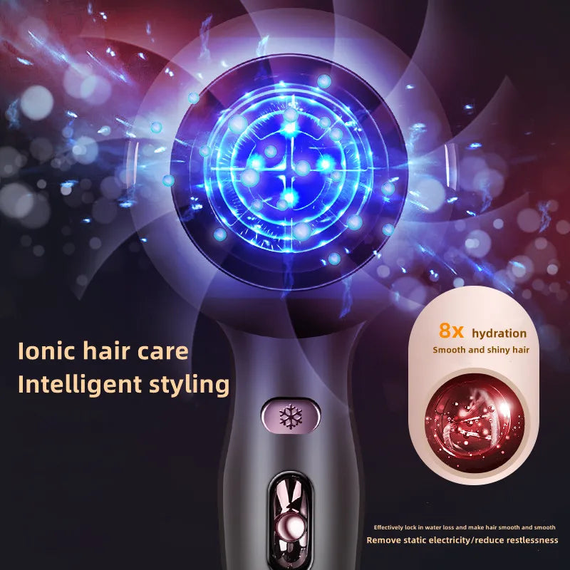 2023 Professional Hair Salon Hair Dryer 3000W High-Power Strong Wind Speed Dry Blue Light Ion Mute Home Salon Hair Styling Tool