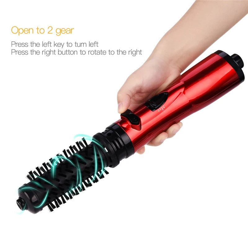 Hot Air Brush 2 In 1 Styler Rotary Head Professional One Step Hair Volumizer Brush Hair Dryer And Straightener Sets