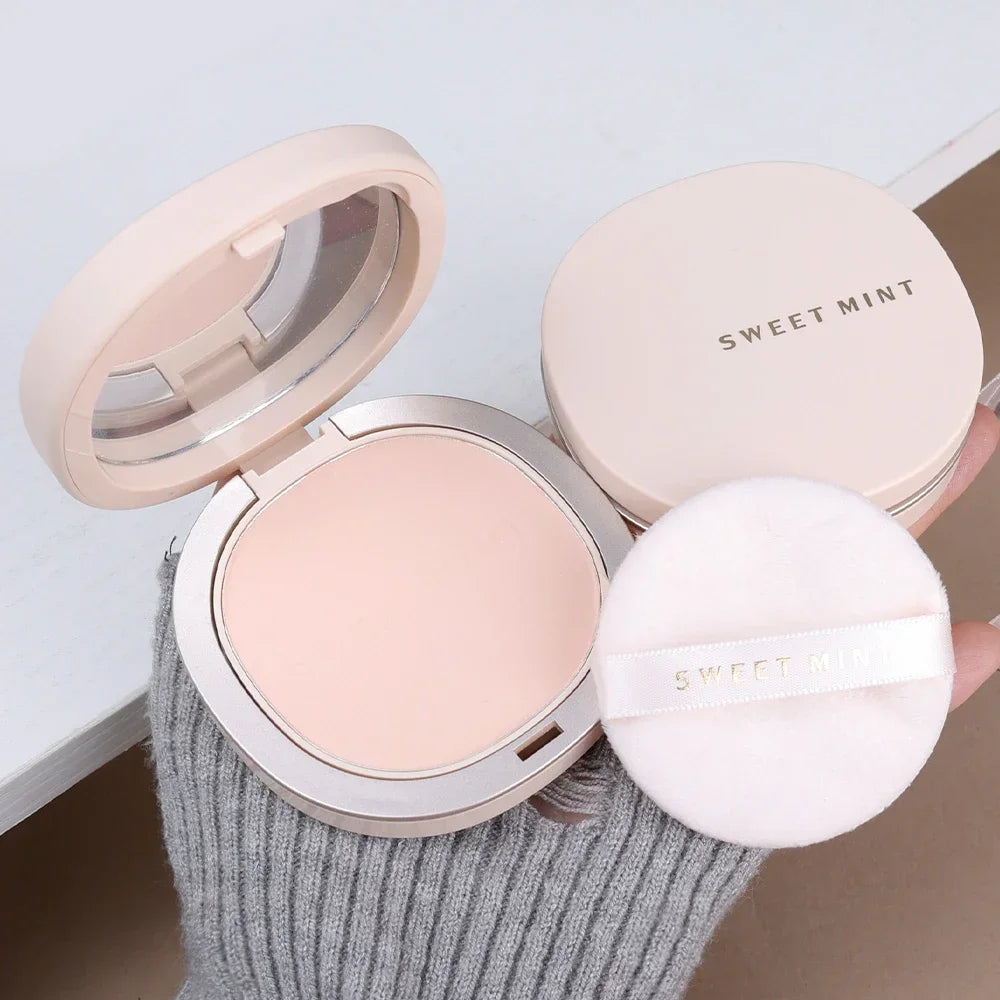 Transparent Pressed Powder Waterproof Lasting Oil Control Full Coverage Face Compact Setting Powder Makeup Foundation Cosmetics