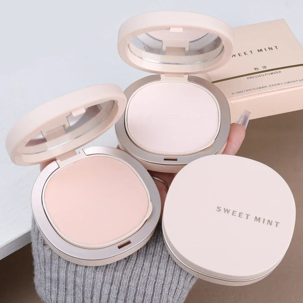 Transparent Pressed Powder Waterproof Lasting Oil Control Full Coverage Face Compact Setting Powder Makeup Foundation Cosmetics