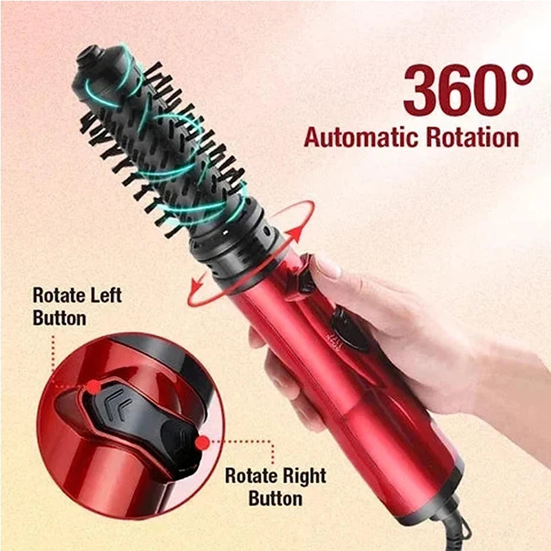 Hot Air Brush 2 In 1 Styler Rotary Head Professional One Step Hair Volumizer Brush Hair Dryer And Straightener Sets