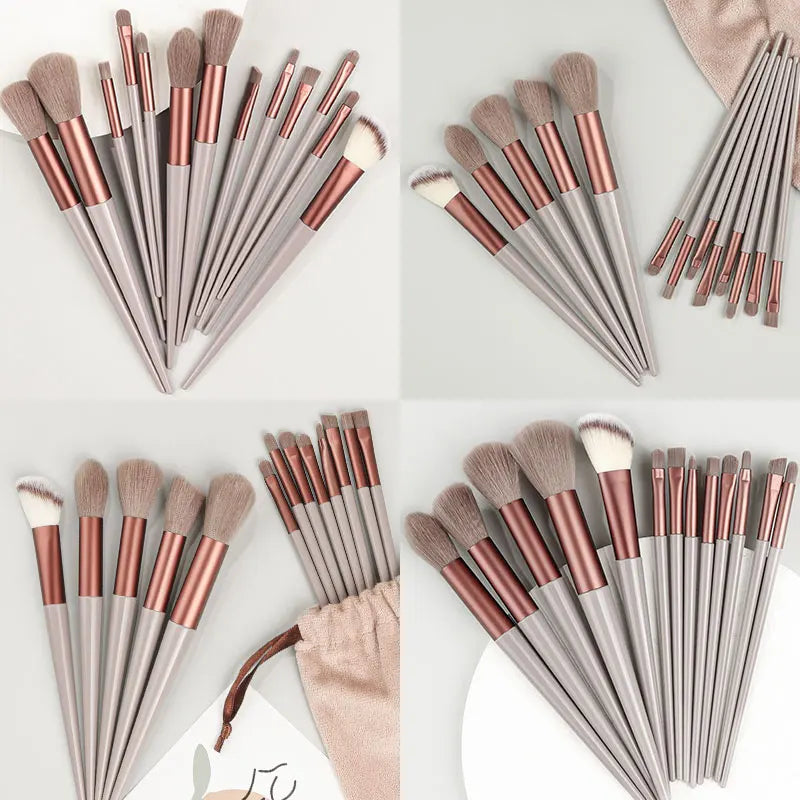 13PCS Makeup Brushes Set Professional Eyes Shadow Lip Contouring Brush Loose Powder Concealer brochas de maquillaje Makeup Tools