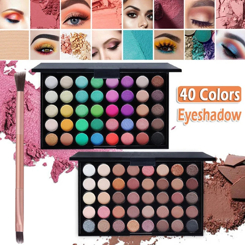 Eyeshadow Palette 29 Colors Eyeshadow Shimmer Glitter Nude Cosmetics Pearlescent Earth Color Eye Makeup Eyeshadow Women's makeup