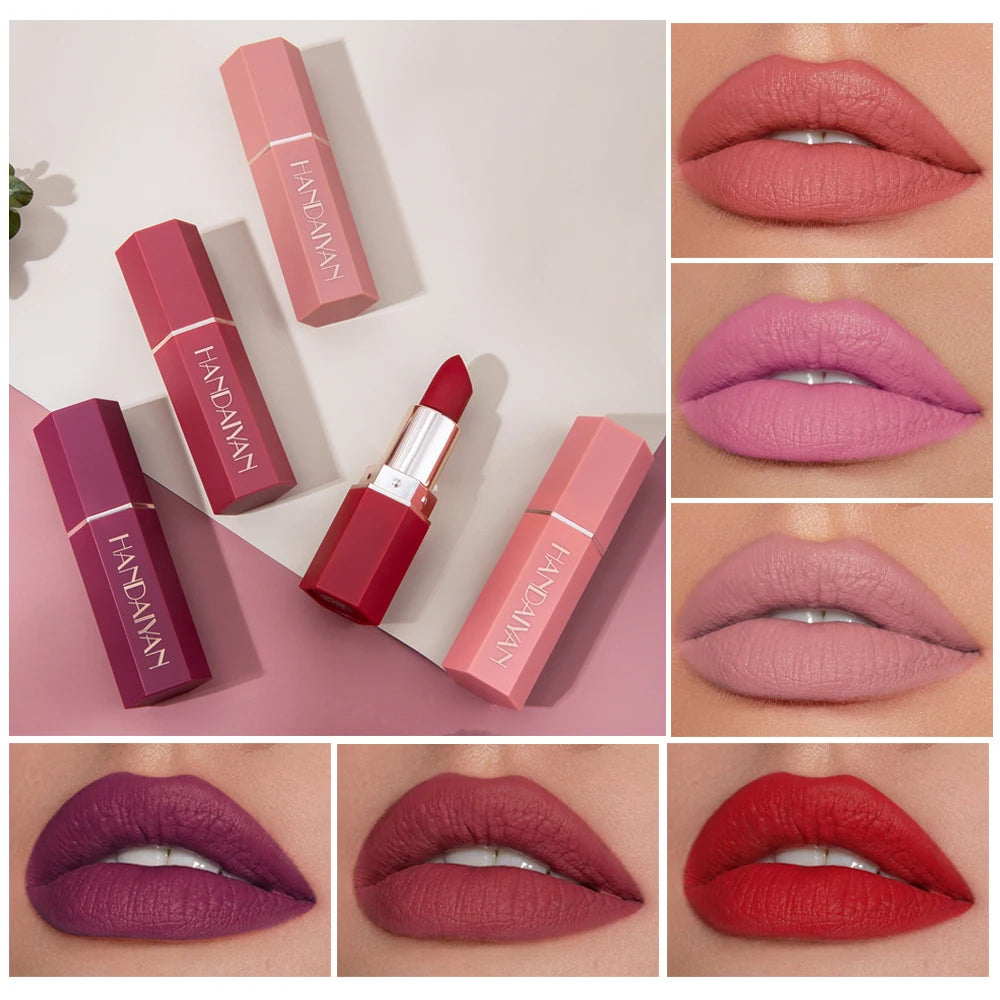 1pc matte lipstick, non easy to stick cup, non fading, matte, long-lasting lipstick