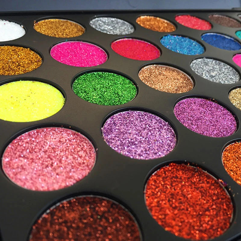 35 Color Glitter Metallic Eyeshadow Palette Shimmer Diamond Sequins Body Face Art Makeup Waterproof Maquillajes Para Mujer