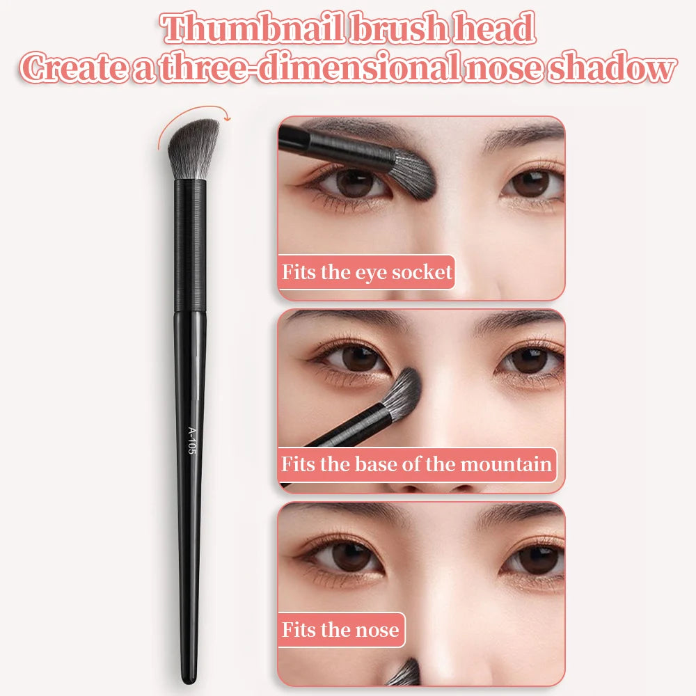 4Pcs Nose Shadow Brush Angled Contour Makeup Brushes Face Nose Silhouette Eyeshadow Cosmetic Blending Concealer Makeup Tools Set