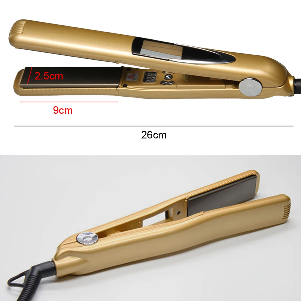 Hair Straightener Titanium Plate Flat Irons Professional Keratin Treatment 450°F / 230°C Salon Hair Styling Tools Dual Voltage