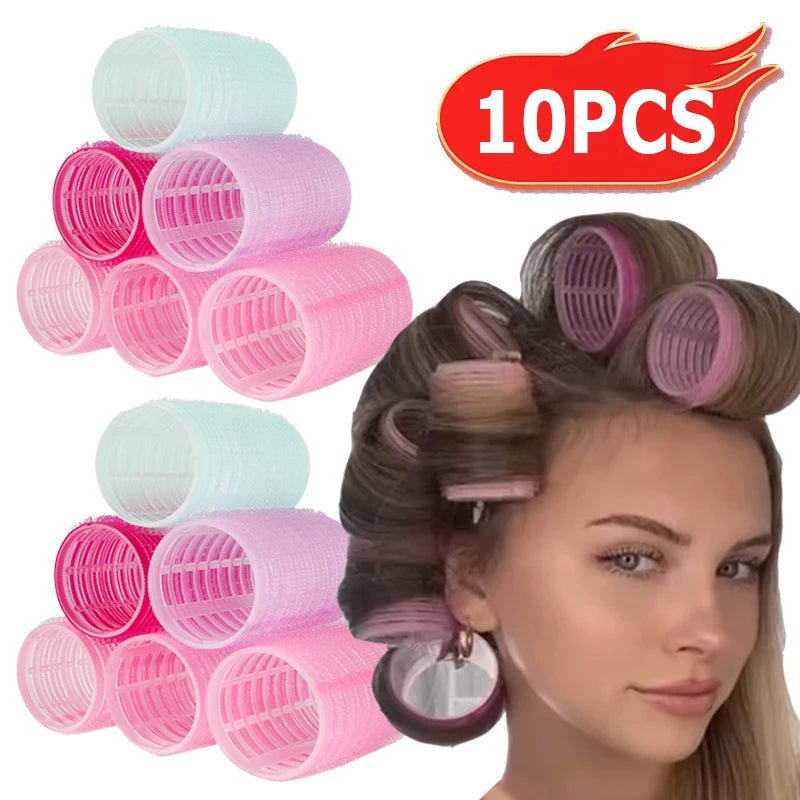 1/5/10PCS Hair Rollers Self-Grip Holding Self-Adhesive Air Bangs Curling Roller Natural Curlers No Heat DIY Curling Styling Tool