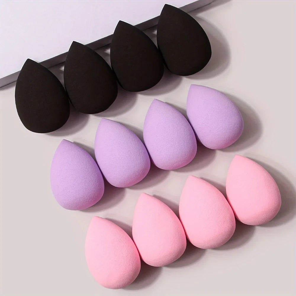 12Pcs Multicolor Makeup Sponge Blender Beauty Egg Cosmetic Puff Soft Foundation Sponges Powder Puffs Women Make Up Accessories