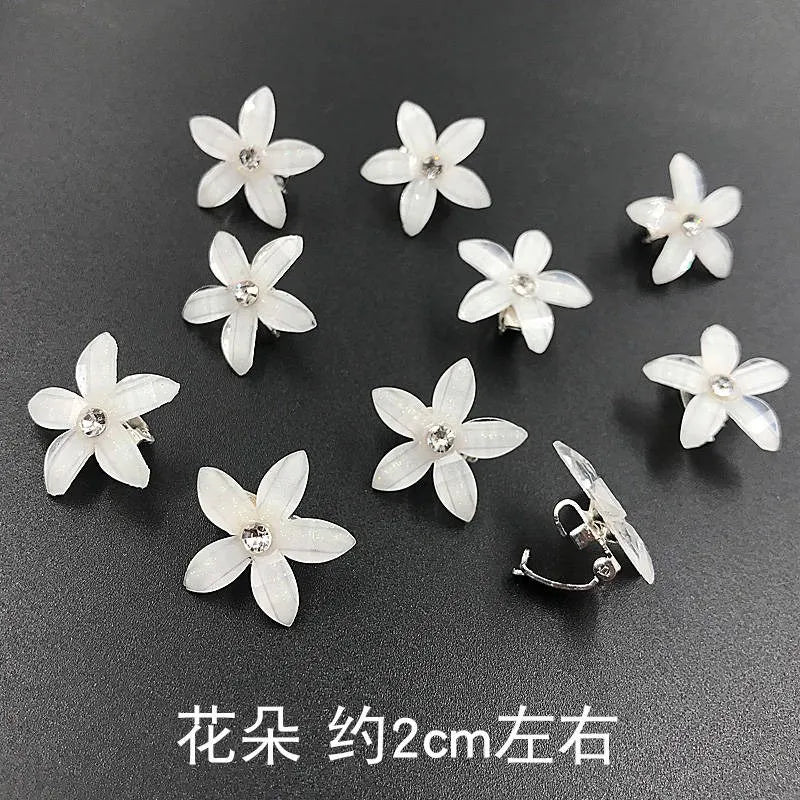 10PCS/Lot Wedding Bridal Hair Claws Girls Small Cute Crystal Flowers Metal Hair Clips Women Mini Headwear Hair Accessories