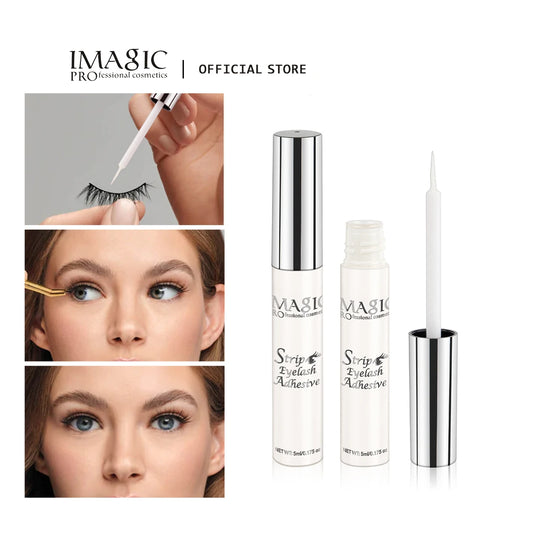 IMAGIC 5ml False Eyelash Extension Glue Waterproof Fast Dry Long Lasting Strong No Irritation Transparent Eyelash Primer Tools