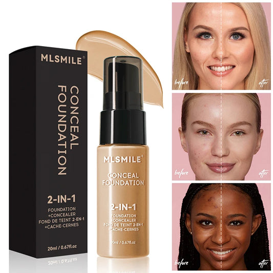 Matte Foundation Oil Control Pre-Makeup Concealer BB Cream Primer Natural Waterproof and Long-lasting Makeup Foundation Makeup