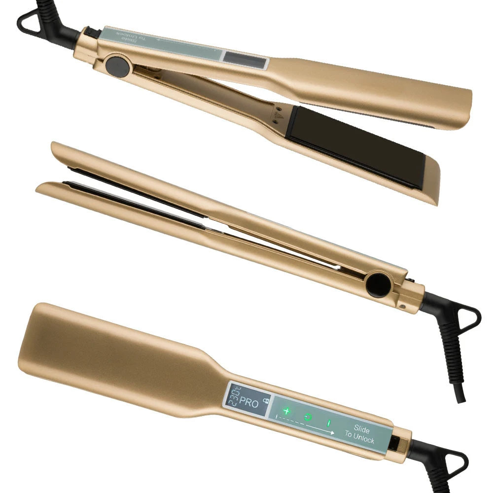 Hair Straightener Titanium Plate Flat Irons Professional Keratin Treatment 450°F / 230°C Salon Hair Styling Tools Dual Voltage