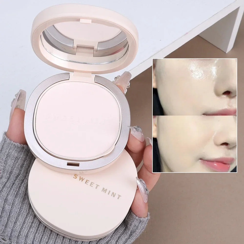 Transparent Pressed Powder Waterproof Lasting Oil Control Full Coverage Face Compact Setting Powder Makeup Foundation Cosmetics