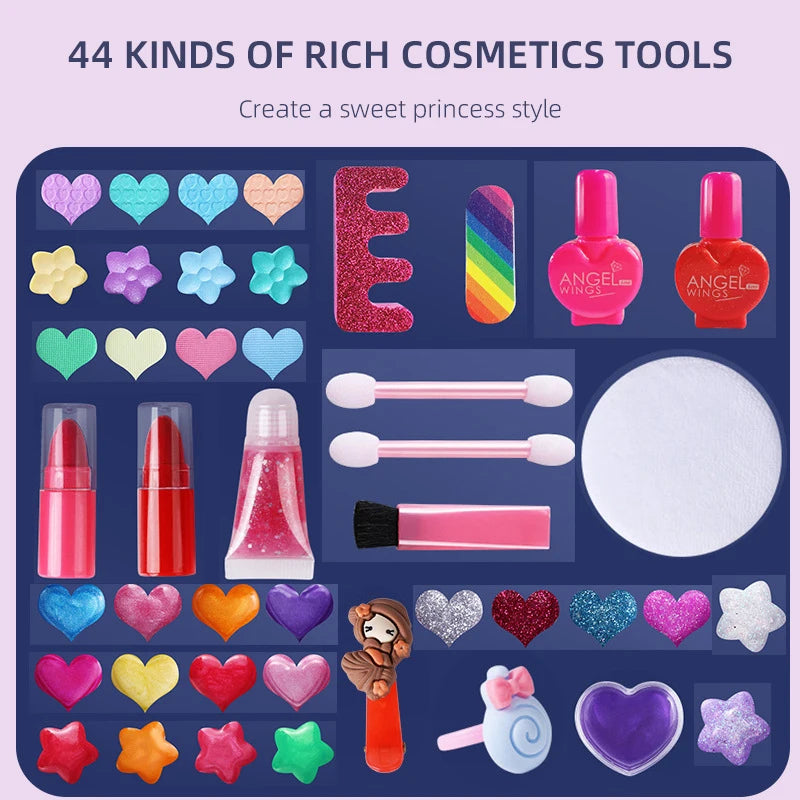 Kids Makeup Tool Cosplay Cosmetic Kits For Children Pretend Play Toys For Princess Girl Beauty Toys Fun game