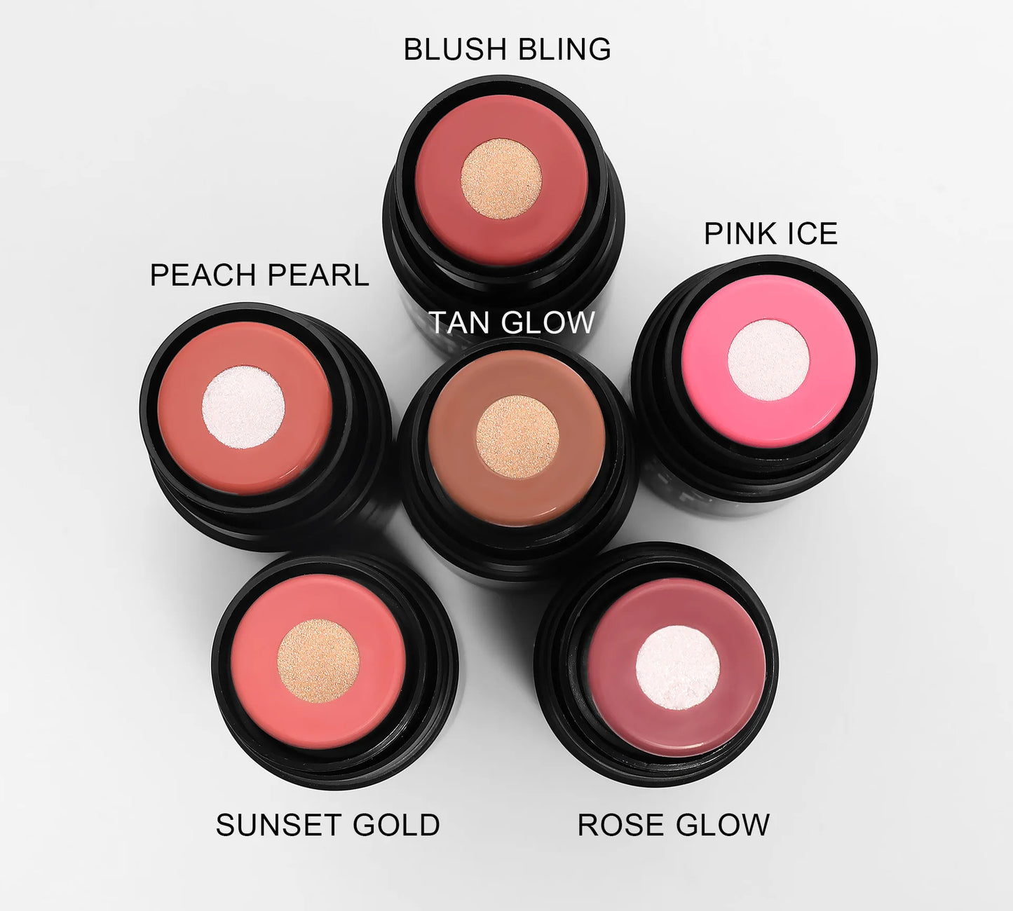 Blush&Highlighting Stick 2 in 1 Face Brightening Blusher Stick Rouge Face Blush Stick Cream Moisturize Face Illuminator Makeup