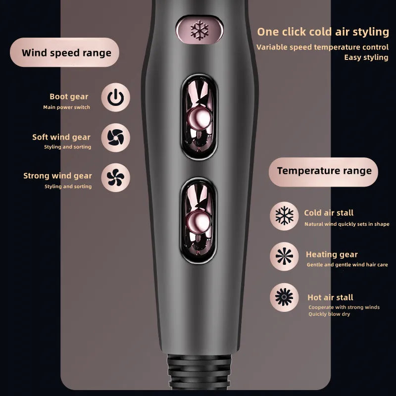 2023 Professional Hair Salon Hair Dryer 3000W High-Power Strong Wind Speed Dry Blue Light Ion Mute Home Salon Hair Styling Tool