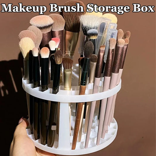 Lattices Cosmetic Makeup Brush Storage Holder Multifunction Large-Capacity Table Organizer Make Up Tool Pen Plastic Storage Box