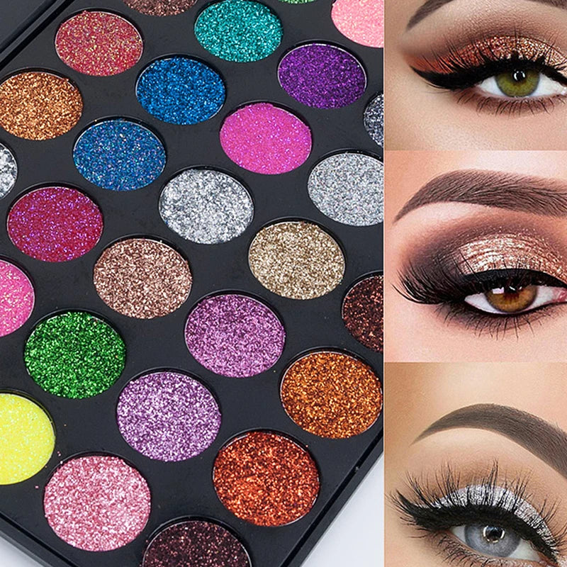 35 Color Glitter Metallic Eyeshadow Palette Shimmer Diamond Sequins Body Face Art Makeup Waterproof Maquillajes Para Mujer