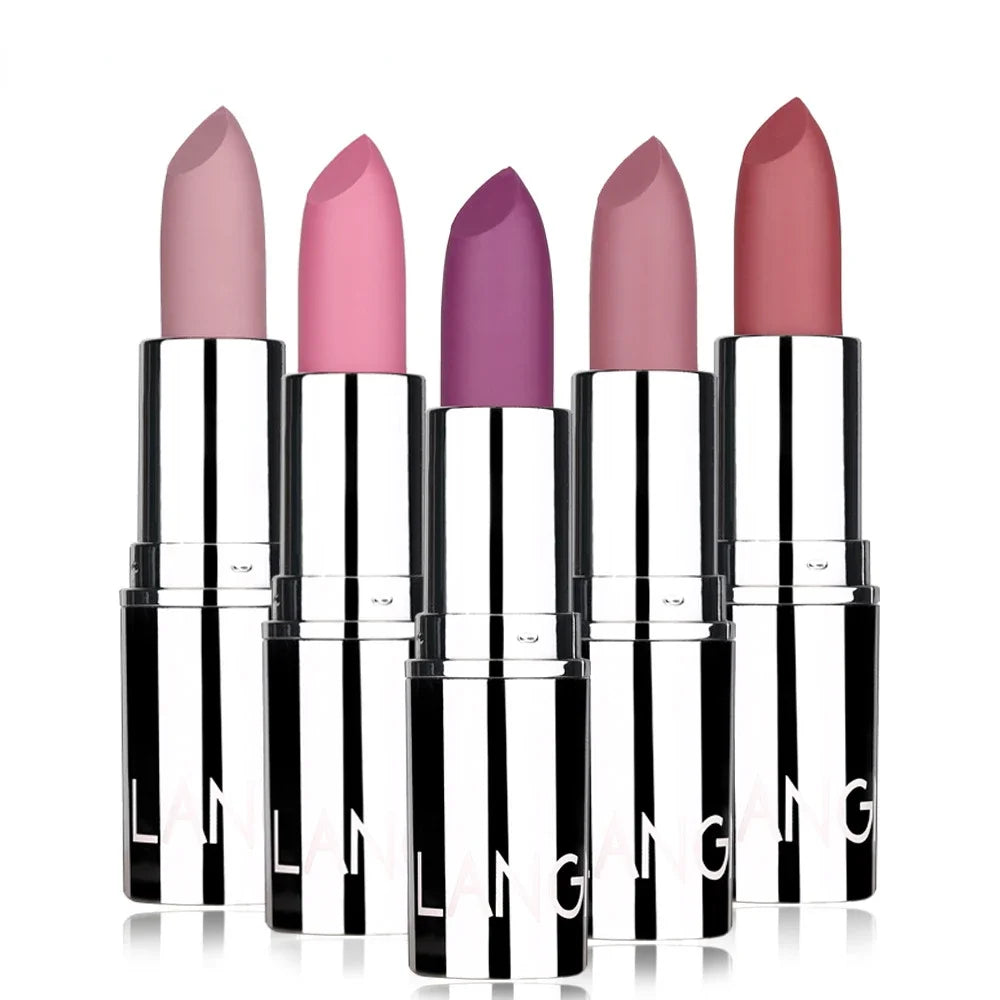 1PC Waterproof Nude Pink Lipstick Matte Lips Stick Long Lasting Non-stick Cup Lip Gloss Moisturizing Lipsticks Make-up Cosmetic