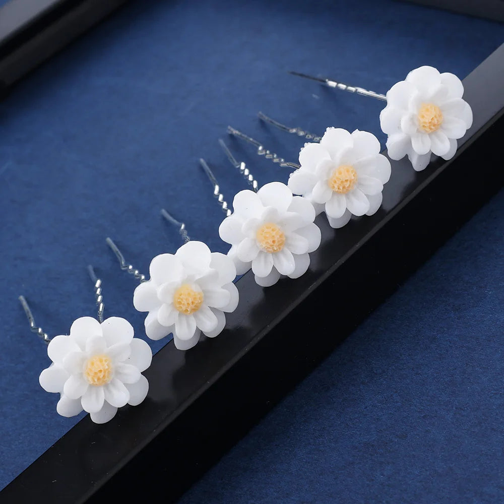 20pcs Pearl Crystal Hairpin Elegant Wedding Bridal U-shaped Metal Hair Comb Forks for Women Hairstyle Clips Jewelry Accessories