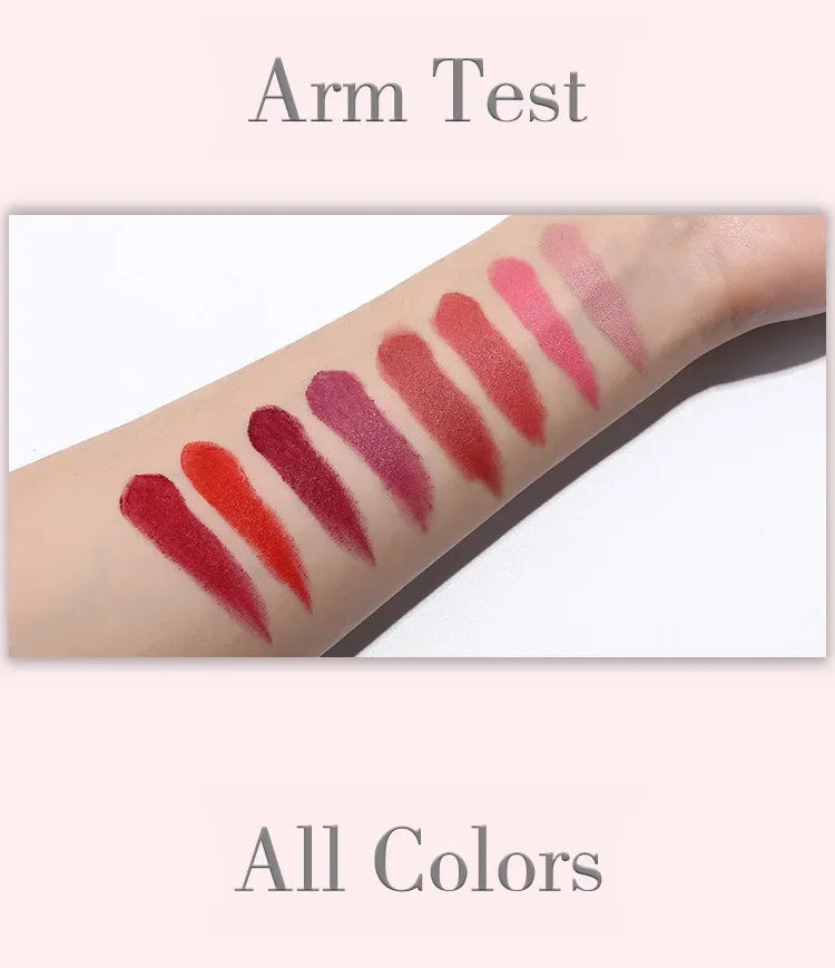 1PC Waterproof Nude Pink Lipstick Matte Lips Stick Long Lasting Non-stick Cup Lip Gloss Moisturizing Lipsticks Make-up Cosmetic