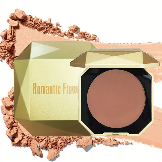 6 Colors Single Layer Bronzing Powder With Puff Face Contouring Dark Skin Powder Matte Powder Long-lasting Waterproof Women's Ma