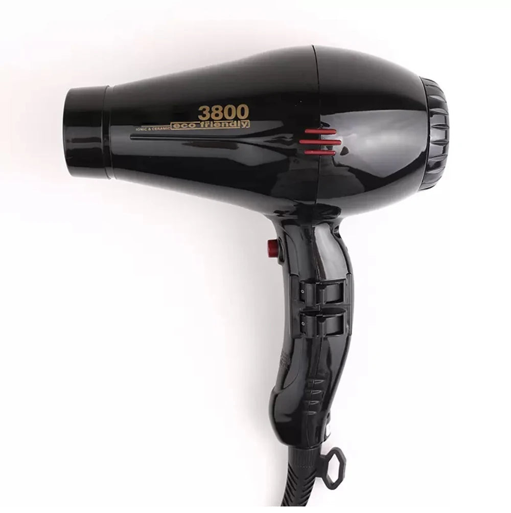 Compact Professional Hair Dryer 2000W Blower with Concentrator 2 Speed 3 Heat Settings Cool Shut Button Lightweight Strong Winds