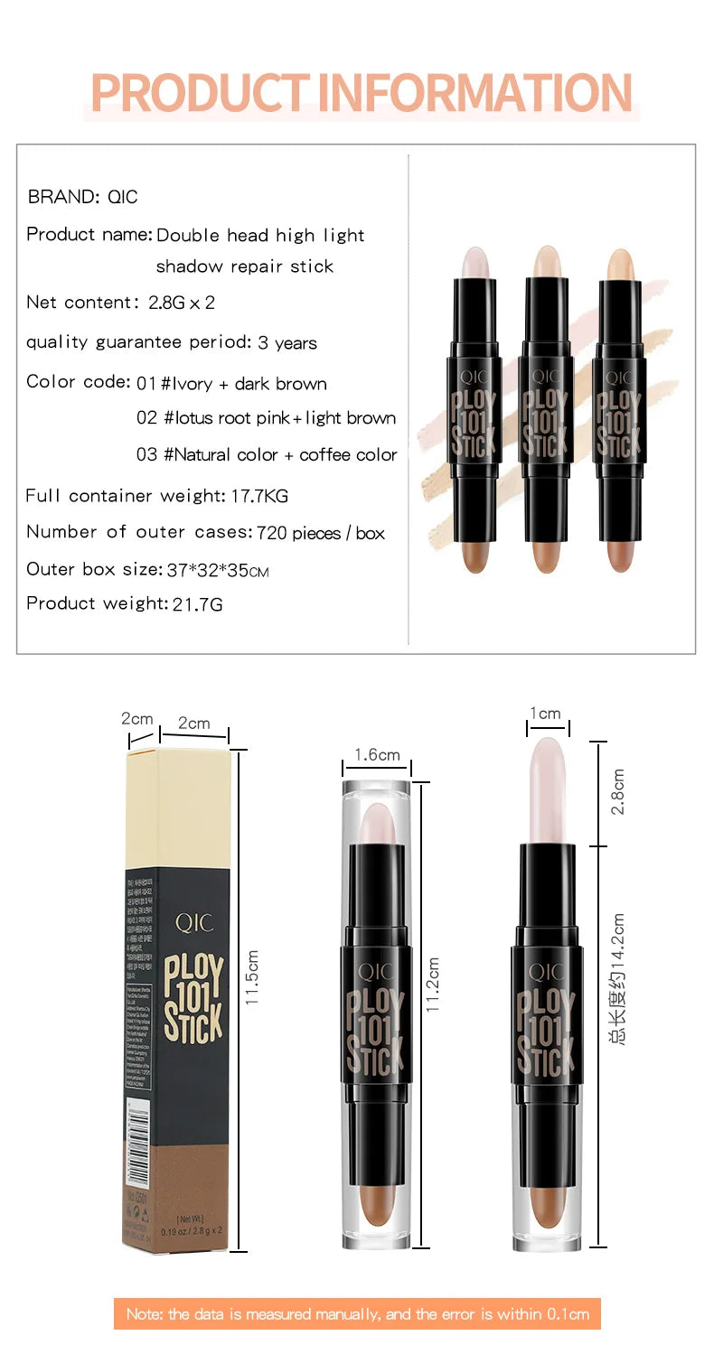 Face Freckles Foundation Concealer Pen Long Lasting White Dark Circles Corrector Contour Eye Stick Pencil Cosmetic Makeup