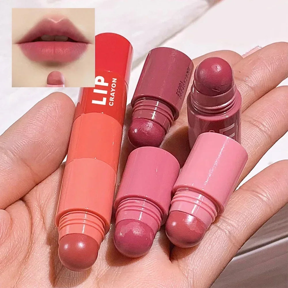 Lipstick Set Lip Gloss 4 Colors In 1 Matte Velvet Lipstick Pen Kit Lipliner Waterproof Lasting Not Fading Lip Makeup Cosmetics