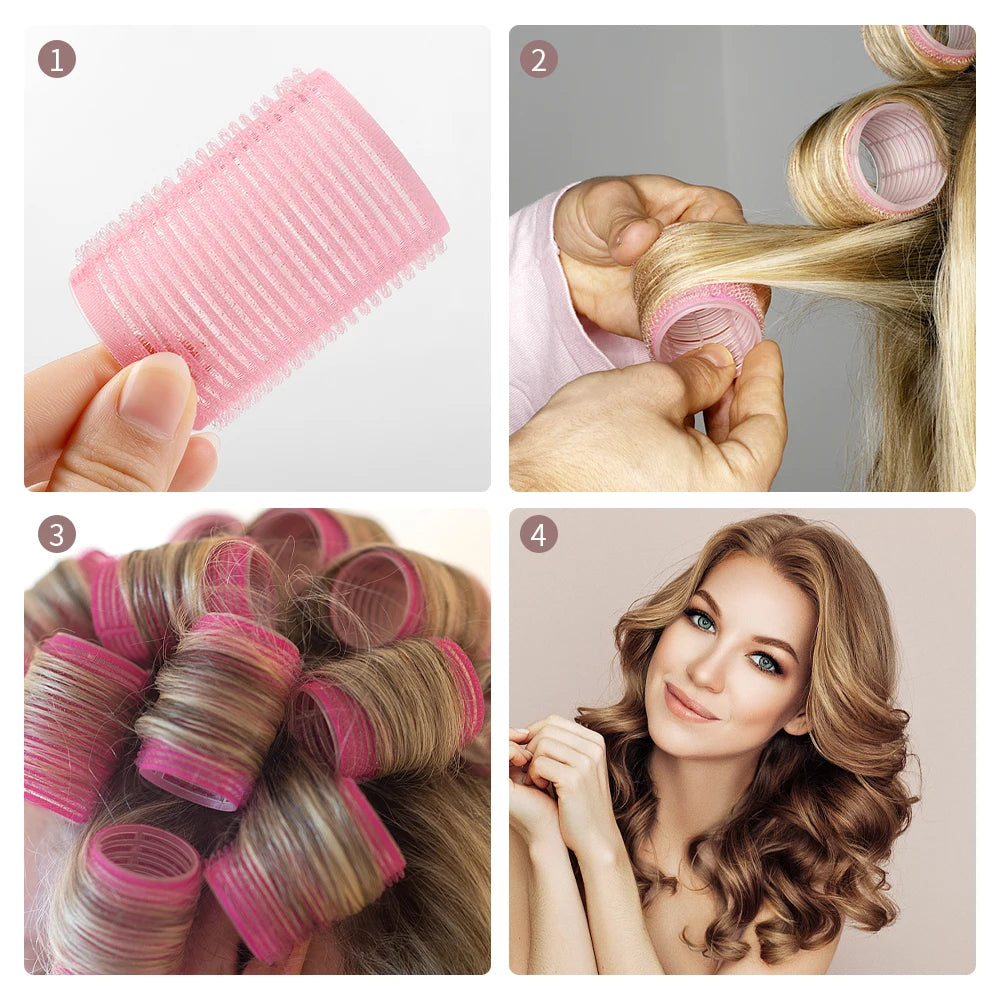 1/5/10PCS Hair Rollers Self-Grip Holding Self-Adhesive Air Bangs Curling Roller Natural Curlers No Heat DIY Curling Styling Tool